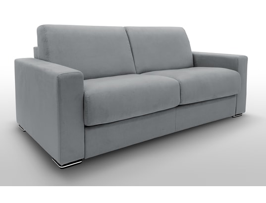 Canapé Convertible 3 Places Gris – Mécanisme Confortable, Dimensions 180x90 Cm