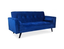 Canapé convertible scandinave slow velours bleu MENZZO jh846velvetblue