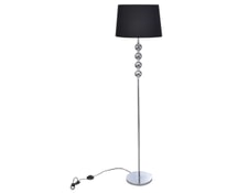 lux.pro Lampadaire Stylé Pied Conique Lampe sur Pied Métal Tissu Douille E27 Hauteur 155 cm Anthracite Noir