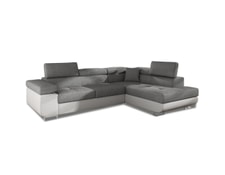 Canapé d'angle droit convertible marius gris et blanc INTENSEDECO MARIUS-R-SW21-ST17
