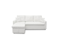 Canapé d'angle convertible cuero blanc INTENSEDECO 