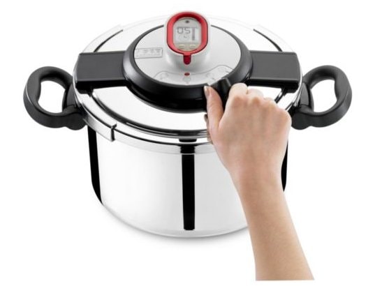 Cocotte minute SEB P4301409 Clipso Chrono 8L + couvercle verre Pas