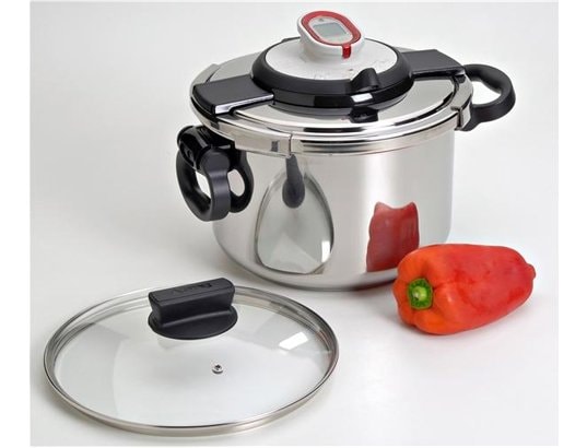 Cocotte-minute SEB Vintage 10L – 1980 – Aluminium France – Avec 3 Paniers – Gris