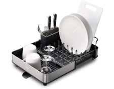 Vileda Égouttoir à Vaisselle Extensible Inox - Porte-Couverts, Design Compact Et Durable Pour Cuisine
