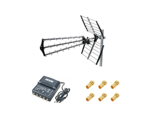 Amplificateur TNT Blindé HD4K 1 Entrée 4 Sorties - Gain UHF 25dB, VHF 15dB