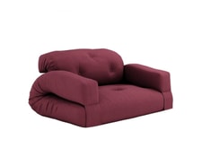 Canapé futon standard convertible hippo sofa couleur bordeaux INSIDE75 