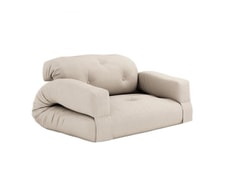 Canapé futon standard convertible hippo sofa couleur beige INSIDE75 