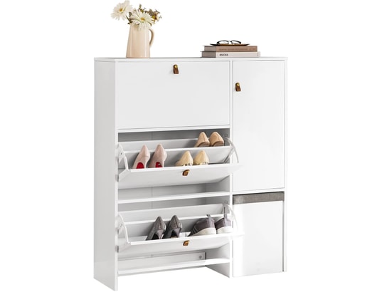 Coffre De Rangement / Meuble à Chaussures Palazzo INT - Vintage Blanc - 78 Cm