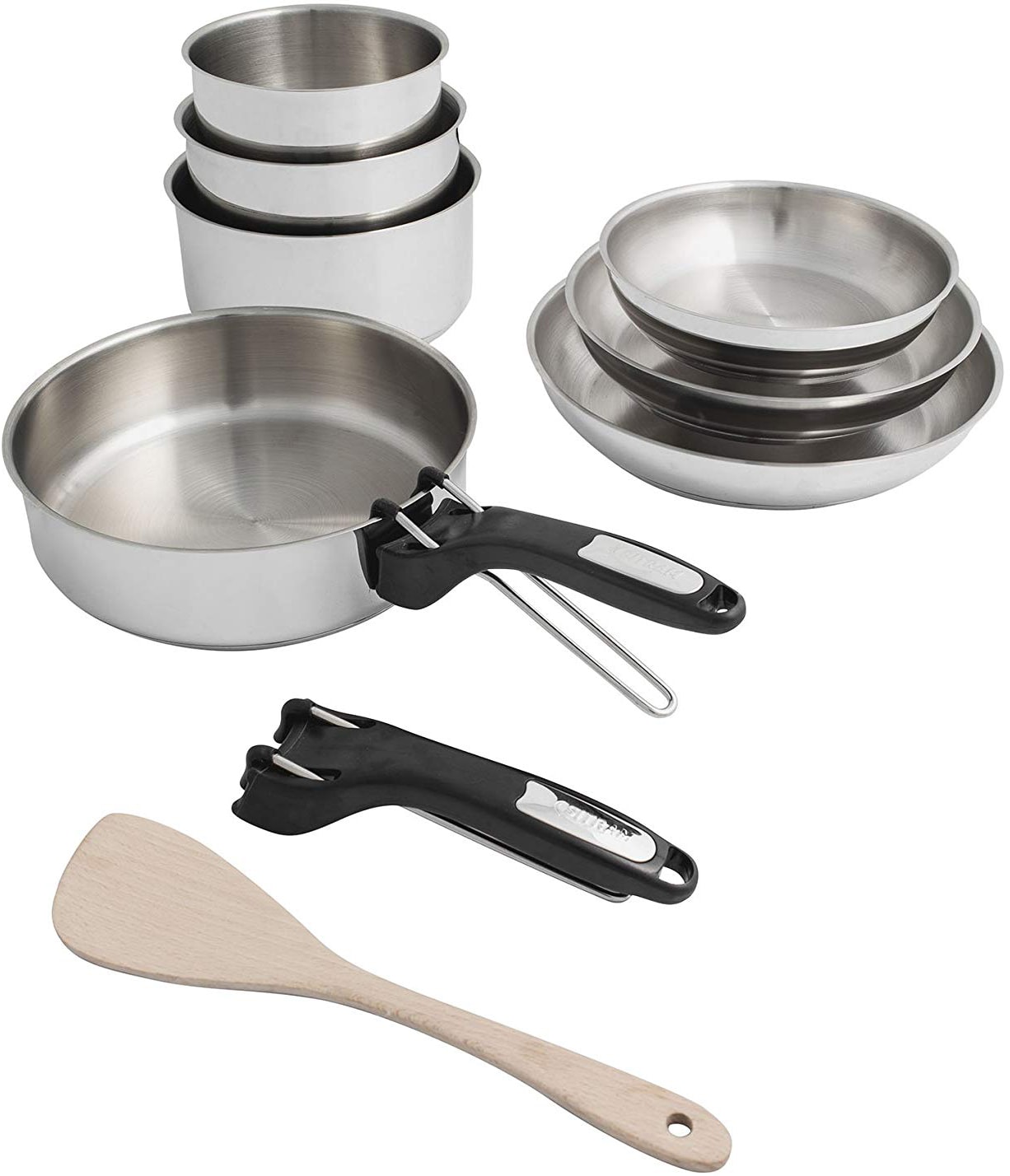 RIOVARM Ensemble de casseroles et poêles à induction en granit antiadhésif avec couvercle 11 pièces sans PFOA Essentiels de cuisine avec poêle à frire Marmite Casserole | Votre wishlist sur