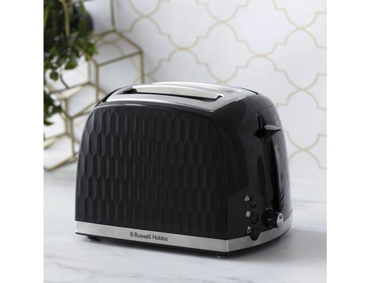 Russell Hobbs Grille-Pain Retro Vintage Noir - 2 Tranches, 1300W, Technologie Fast Toast
