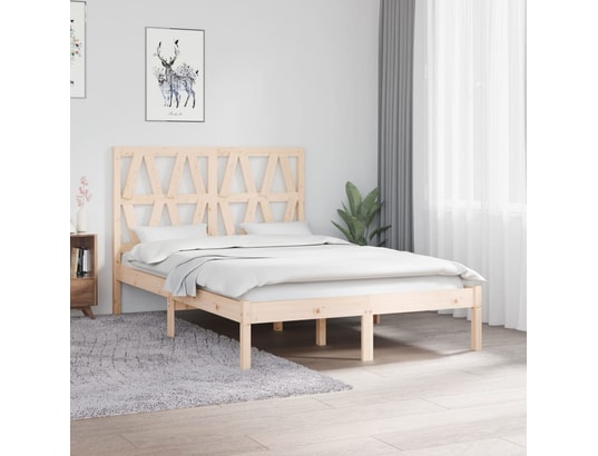 Cadre de lit 160x200 cm Bois massif | Leroy Merlin