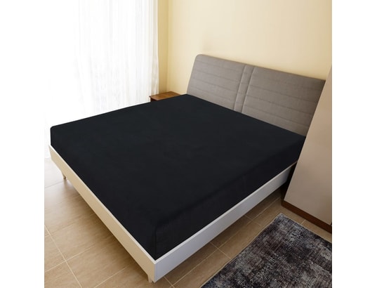 Couvre-lit Matelassé 100% Coton Style Boutis - Dominante Noire - Taille Simple CLB7