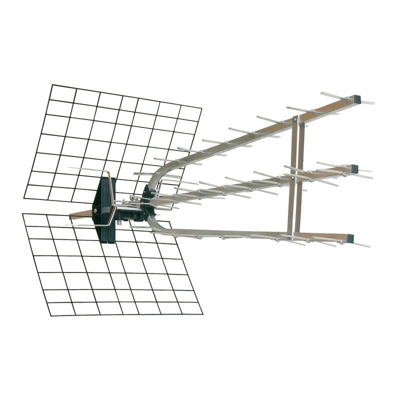 Astrell 011042 Antenne d'extérieur trinappe amplifiée 40 dB - filtre 4G