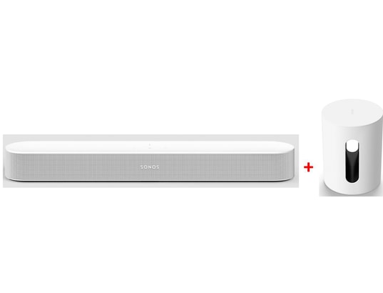 Barre de son SONOS Pack Beam (Gen2) + Sub Mini Blanc Pas Cher