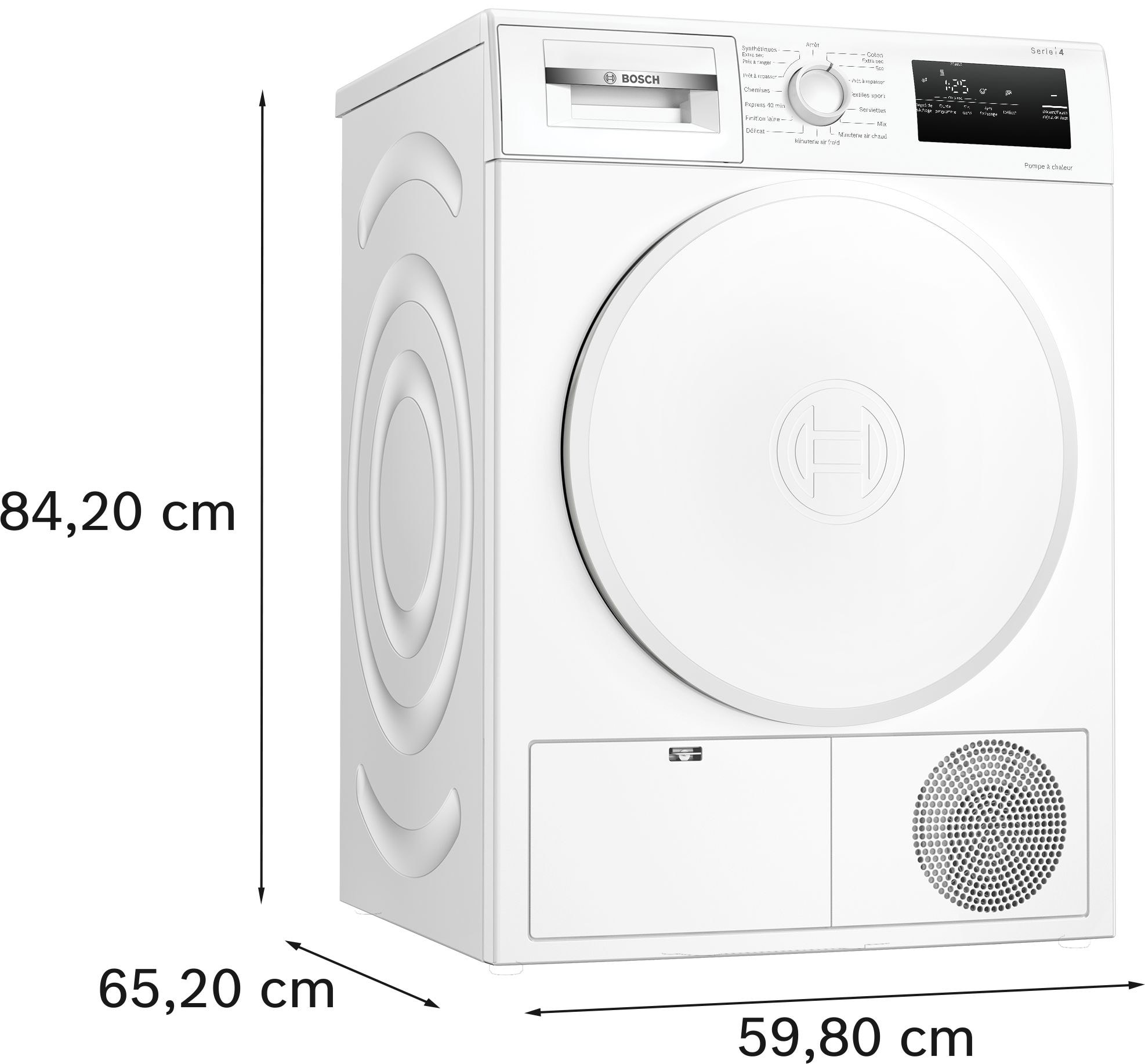 Sèchelinge pompe à chaleur BOSCH WTH8300DFR, Série 4, Easy Clean Pas — free download
