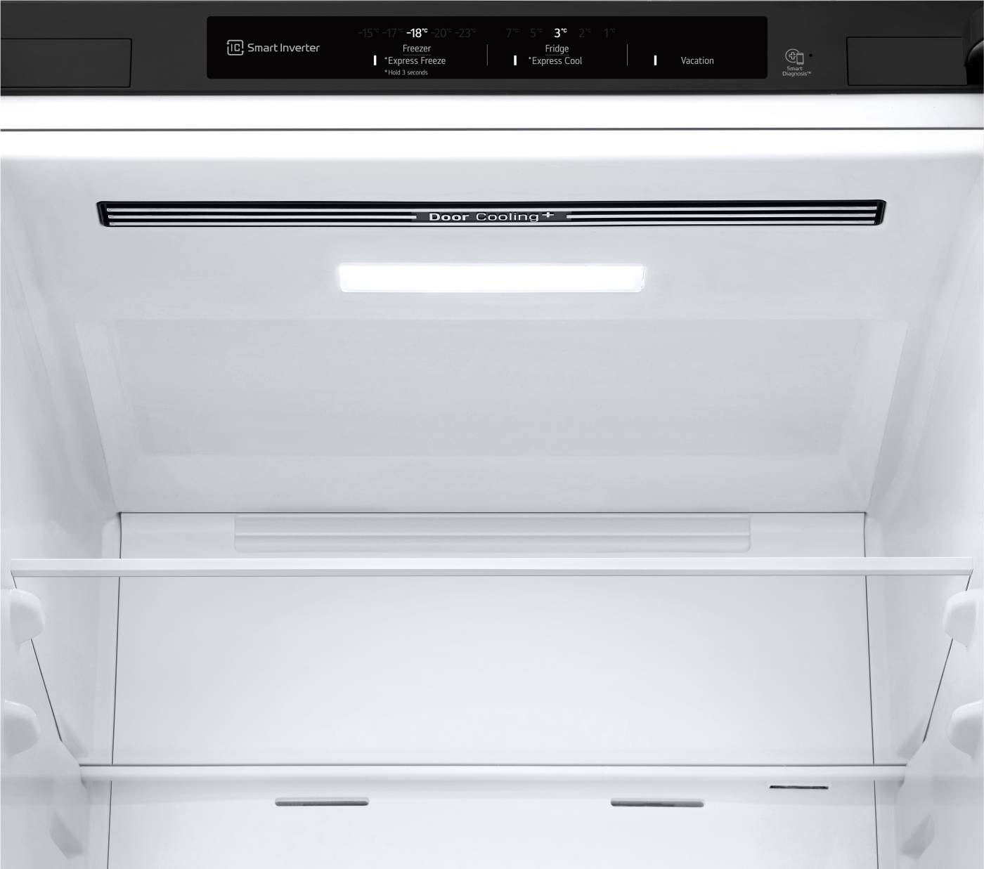 Réfrigérateur LG 384 L - Smart Inverter, No Frost, Design Porte Plate Noir Mat