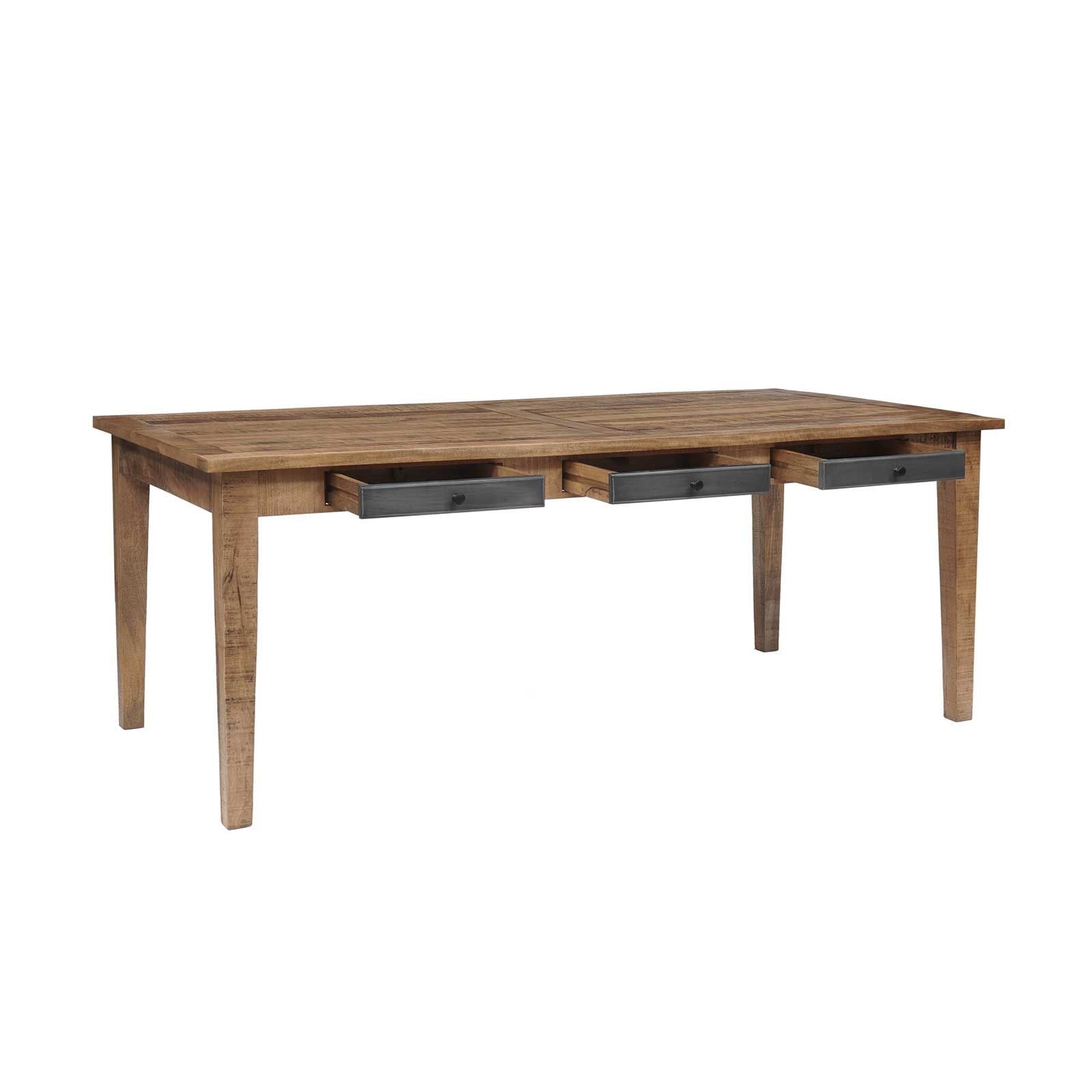 Ubaldi Farm Table de repas 6 tiroirs - manguier farm ii BOIS ET CHIFFONS CONCEPT ...