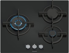 Plaque de Cuisson 60cm Verre 4 Feux Gaz Gris Ocean • Kit-M
