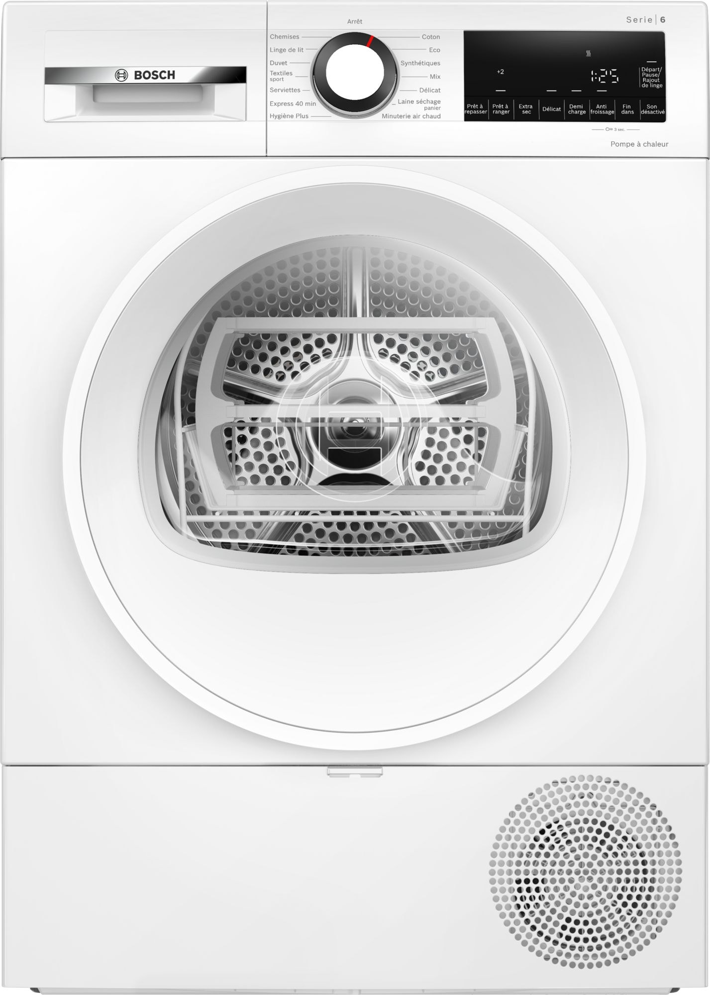 Sèchelinge pompe à chaleur BOSCH WQG133DTFR, Série 6, Rotation — free download