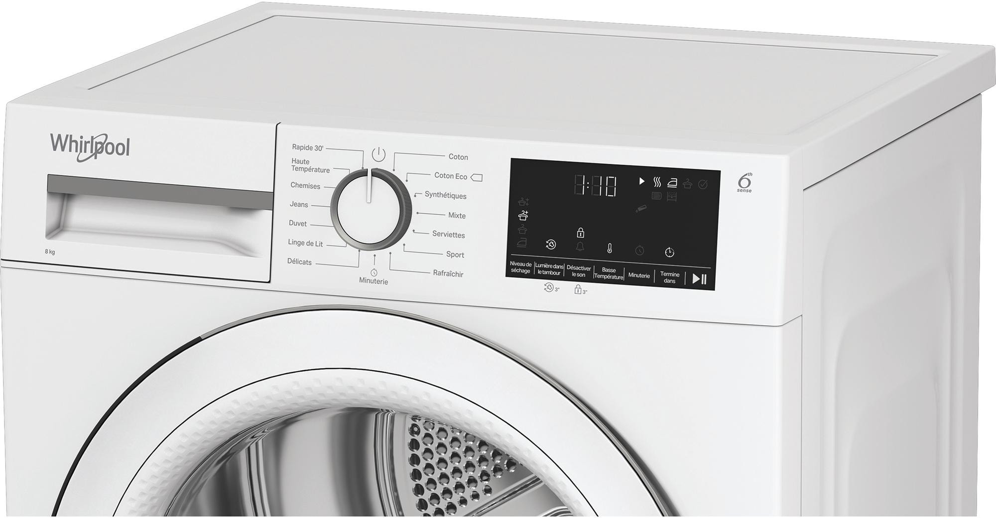 Sèchelinge pompe à chaleur WHIRLPOOL CWSD83MWWSFR Pas Cher — free download