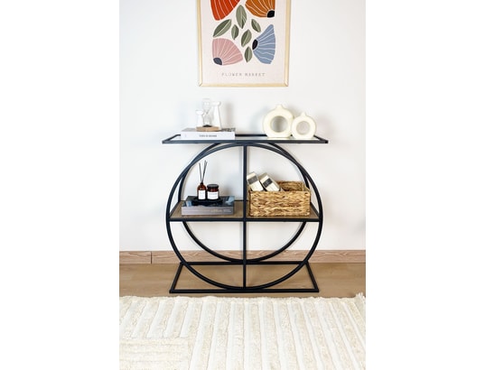 Console CONCEPT1 Cloudy Pin Atlantique, transparent 80 x 30 x h83cm Pas ...