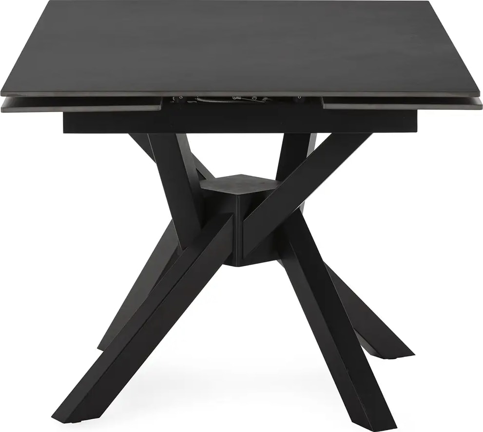 Table CONCEPT1 Arlene 150 x 90/150 x 76 cm gris foncé Pas Cher - UBALDI.com