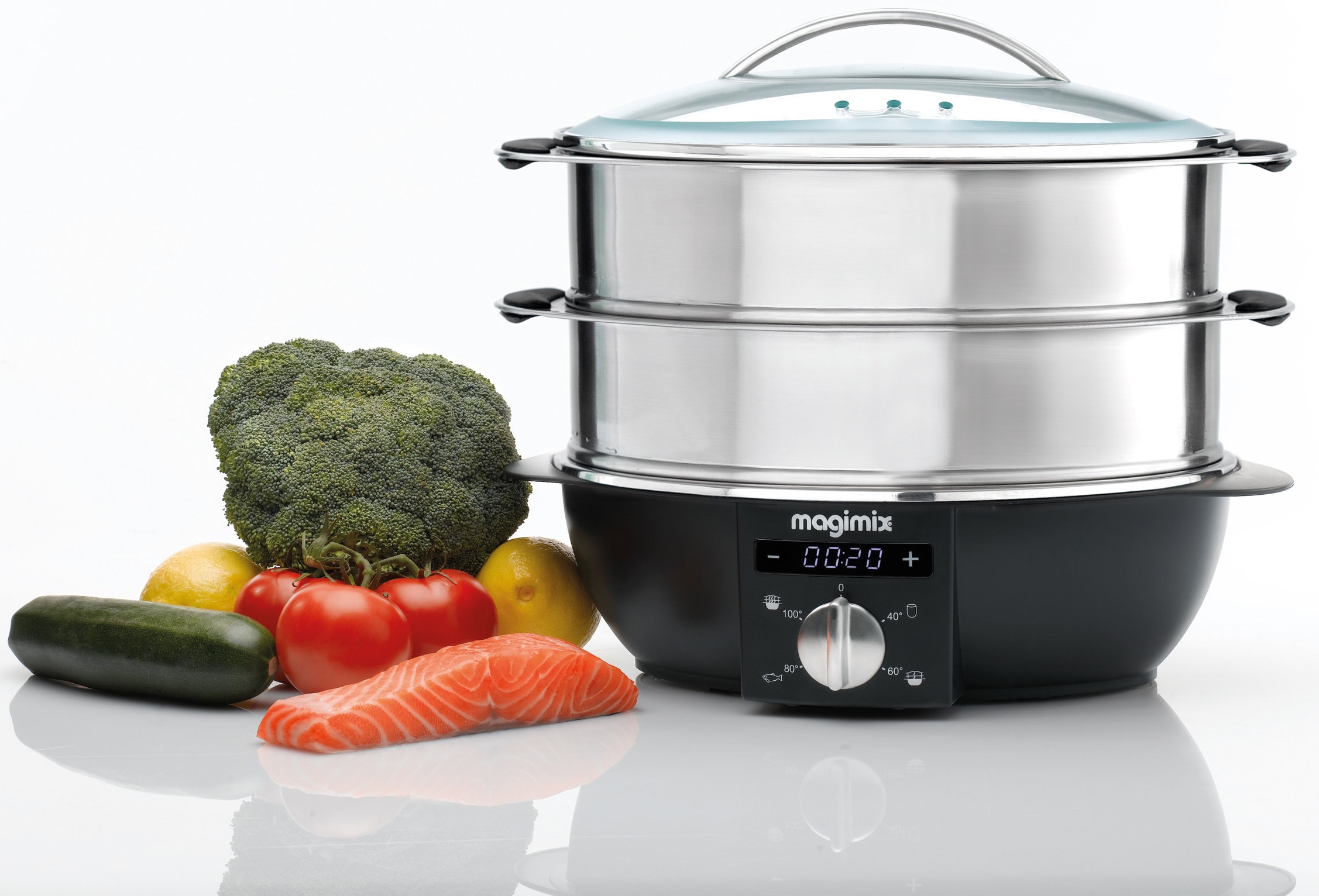 Cuit vapeur inox à 2 niveaux Polo 2,8L